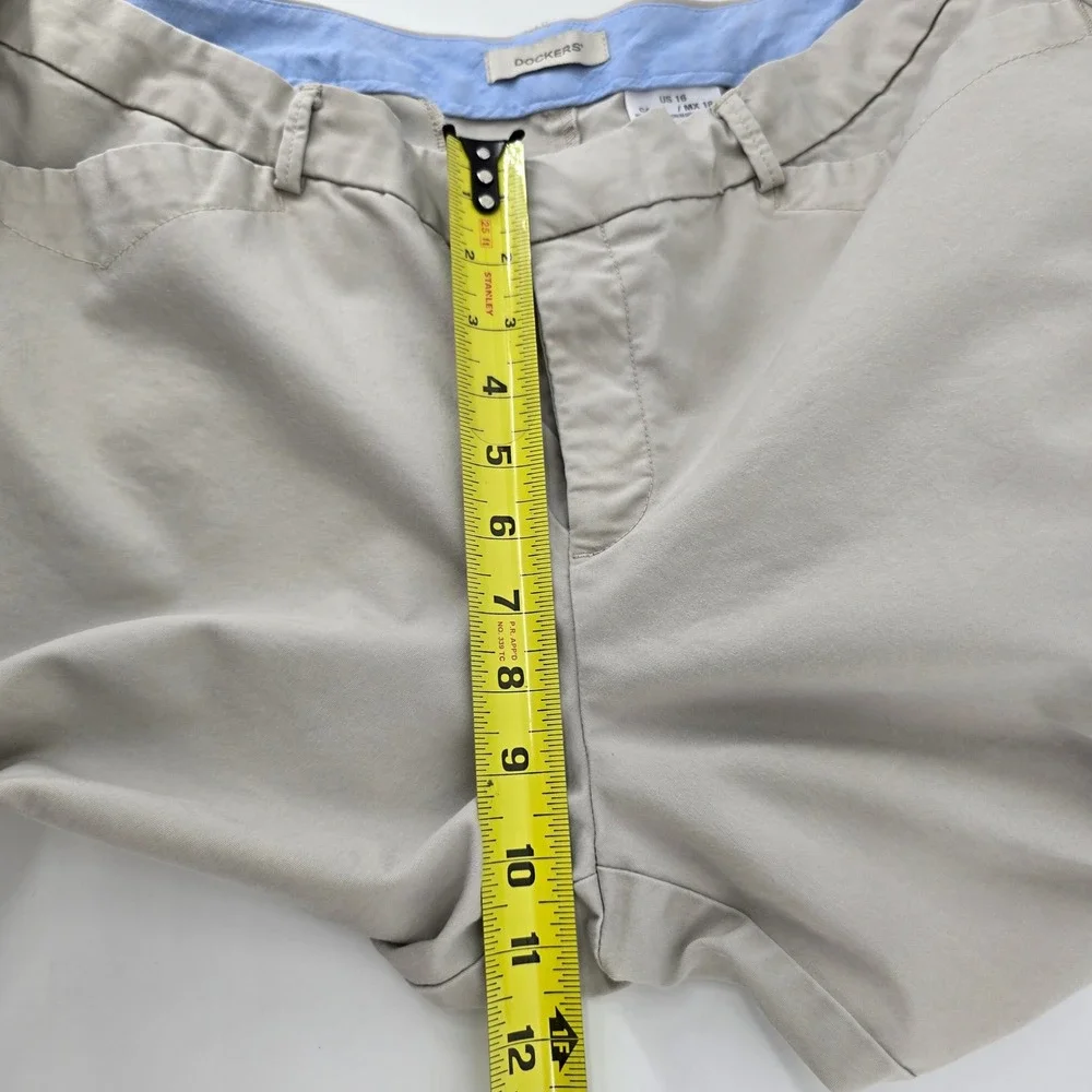Dockers Womens Khaki Capri Pants Tan Cotton Blend Stretch Size 16 - Picture 6 of 6